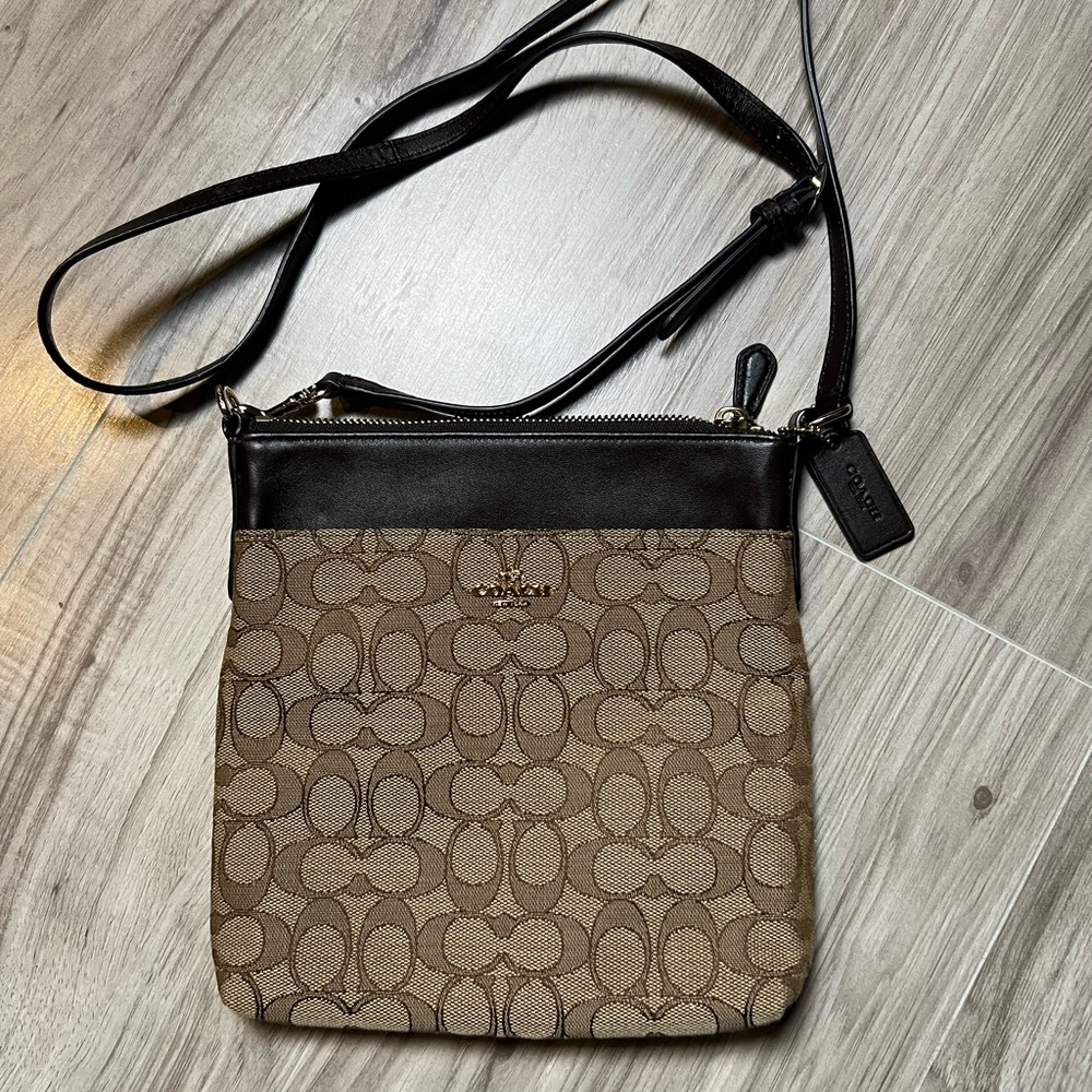 Coach Signature Brown Crossbody Bag